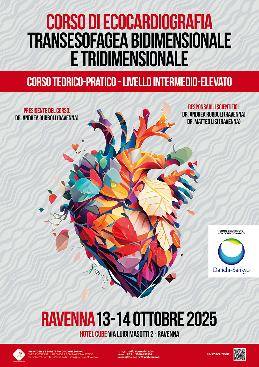 CORSO DI ECOCARDIOGRAFIA TRANSESOFAGEABIDIMENSIONALE E TRIDIMENSIONALE - Corso teorico-pratico (livello intermedio-elevato)