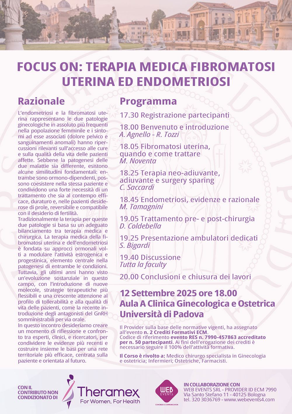 FOCUS ON: TERAPIA MEDICA FIBROMATOSI UTERINA ED ENDOMETRIOSI